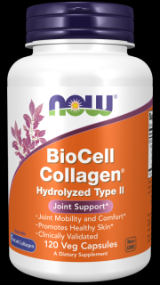 NOW Biocell kollagén hidrolizált (hidrolizált kollagén) II típusú, 120 növényi kapszula