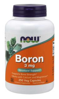 NOW Boron (bór), 3 mg, 250 kapszula