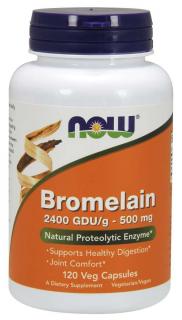 NOW Bromelain, 500 mg, 120 növényi kapszulában