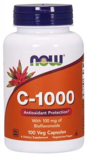 NOW C-1000-vitamin bioflavonoidokkal, 100 növényes kapszula