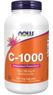 NOW C-1000 vitamin bioflavonoidokkal, 250 növényi kapszulában