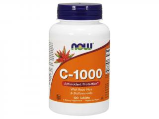 NOW C-1000 vitamin bioflavonoidokkal és csipkebogyóval, 100 tabletta