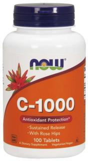 NOW C-1000 vitamin fokozatos felszabadítással, 100 tabletta