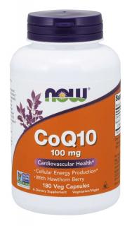 NOW CoQ10 (Q10 koenzim) + galagonya, 100 mg, 180 növényi kapszula