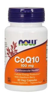 NOW CoQ10 (Q10 koenzim) + galagonya, 100 mg, 30 növényi kapszulában