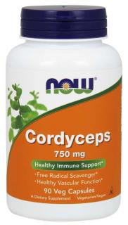 NOW Cordyceps 750 mg (szerves), 90 kapszula