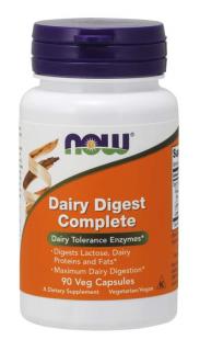NOW Dairy Digest Complete, tejenzimek laktóz intoleranciához, 90 növényi kapszulában