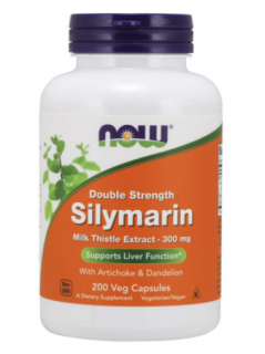 NOW Double Strength Silymarin milk thistle extract, 300 mg, 200 növényi kapszula