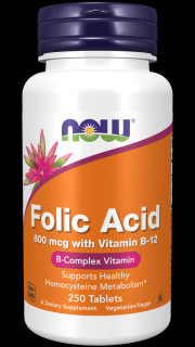 NOW Folsav (folsav), 800 mcg, 250 tabletta