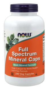 NOW Full Spectrum Mineral, Teljes spektrumú ásványi, multimineralis, 240 kapszulában
