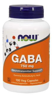 NOW GABA (gamma-amino-vajsav) 750 mg, 100 kapszula