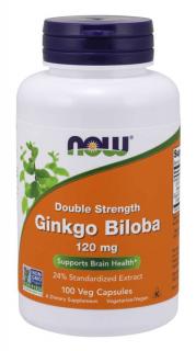 NOW Ginkgo Biloba Double Strenght, 120 mg, 100  növényi kapszulában