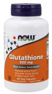 NOW Glutation, csökkentett, 500 mg, 60 növényi kapszula