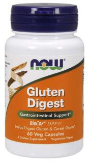 NOW Gluten Digest, glutént emésztő enzimek, 60 növényi kapszulában