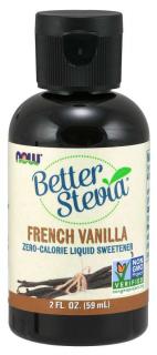 NOW Jobb Stevia folyadék, francia vanília, 59ml