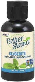 NOW Jobb Stevia glicerit, alkoholmentes, 59 ml