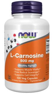 NOW L-karnozin, 500 mg, 100 növényi kapszulában