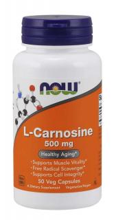 NOW L-karnozin, 500 mg, 50 növényi kapszulában
