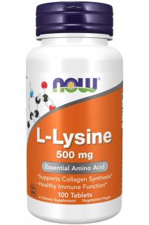 NOW L-lizin (L-lizin), 500 mg, 100 tabletta
