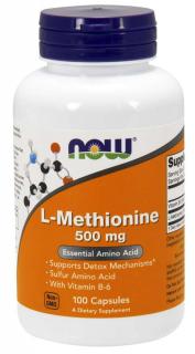 NOW L-metionin, 500 mg, 100 kapszula