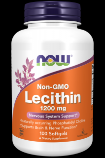 NOW Lecitin (lecitin), 1200 mg, 100 db lágyzselé kapszula