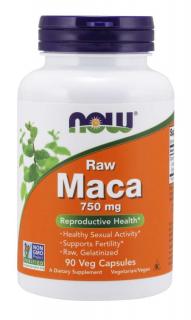 NOW Maca (perui zsázsa koncentrátum 6: 1 RAW), 750 mg, 90 növényi kapszulában