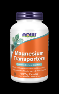 NOW Magnesium Transporters, 180 gyógynövényes kapszula