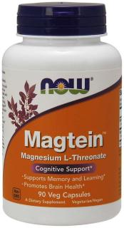 NOW Magtein Magnézium (magnézium-L-treonát), 90 gyógynövényes kapszula