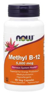 NOW Methyl B12 5000 mcg, 90 növényi kapszula