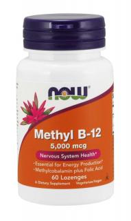 NOW Methyl, B12 folsavval (5000 mcg, 60 pasztillák)