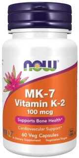 NOW MK-7 K2-vitamin, 100 mcg, 60  növényes kapszula