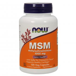 NOW MSM (metilszulfonil-metán), 1000 mg, 120 növényi kapszula