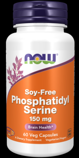 NOW Phosphatidyl Serine szójamentes (Phosphatidyl Serine szója nélkül), 150 mg, 60 növényi kapszula