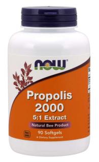 NOW Propolis 2000 5: 1 kivonat, 2 gramm méhprolisz, 90 soft kapszulában