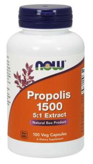 NOW Propolisz 5: 1 kivonat, 1500 mg, 100 gyógynövényes kapszula