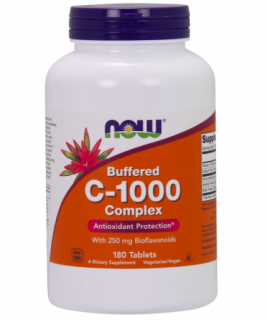 NOW Puffered Vitamin C-1000 Complex bioflavonoidokkal, 180 tabletta