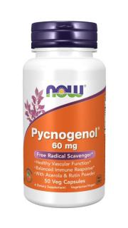 NOW Pycnogenol, Acerolával és Rutinnal, 60 mg, 50 növényi kapszulában