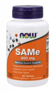 NOW SAMe (S-adenosylmethionin), 400 mg, 60 tabletta