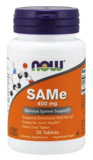 NOW SAMe S-adenozil-metionin, 400 mg, 30 tabletta