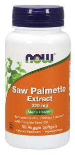 NOW Saw Palmetto, Serenoa kúszó kivonat, 320 mg, 90 növényi softgél kapszulában