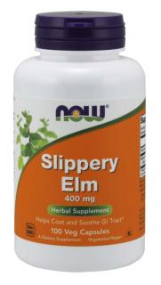 NOW Slippery Elm (Red Elm), 400 mg, 100 gyógynövényes kapszula
