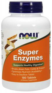 NOW Super Enzymes, Szuper Enzym emésztőenzim komplex, 180 tabletta