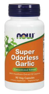 NOW Super odorless Garlic, Szuper szagtalan fokhagyma, 90 növényes kapszula