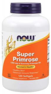 NOW Super Primrose 1300 mg, ligetszépe, 120 softgel kapszulában