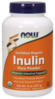 NOW Szerves inulin, tiszta por, 227 g