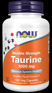 NOW Taurin (Taurin) 1000 mg, 100 növényi kapszula