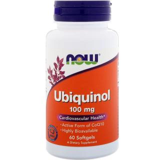 NOW Ubiquinol, Kaneka, 100mg, 60 softgel kapszulában