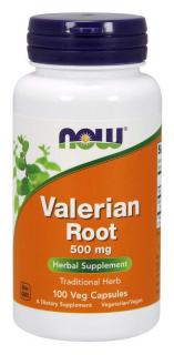 NOW Valerian Root, 500 mg, 100 gyógynövényes kapszula