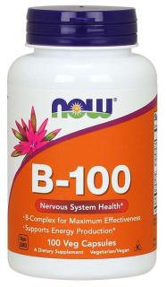 NOW Vitamin B-100 Complex, 100  növényi kapszulában