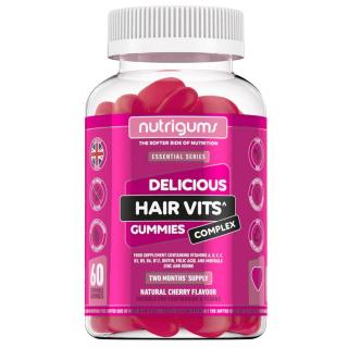 Nutrigums Hair Vitamin Complex, hajtámogatás, 60 db zselés cukorka  Étrend-kiegészítő
